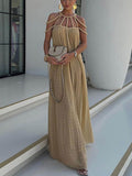 Effortless Draped Braids Maxi Dress Cover-Up