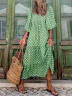 Bohemian Print Maxi Dress – Flowing, Patterned Boho-Chic Style