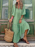 Bohemian Print Maxi Dress – Flowing, Patterned Boho-Chic Style