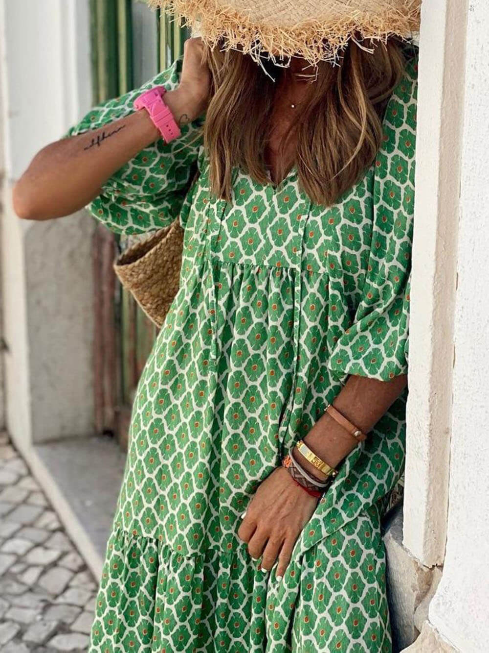 Bohemian Print Maxi Dress – Flowing, Patterned Boho-Chic Style