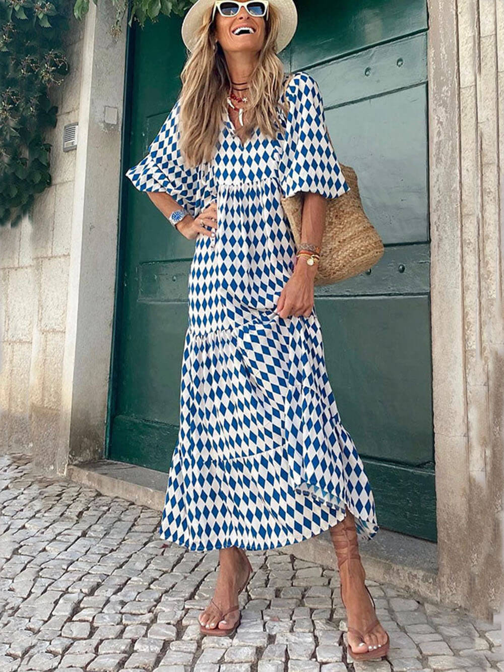 Bohemian Print Maxi Dress – Flowing, Patterned Boho-Chic Style