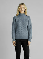 Amy Zip-Up Knit Sweater