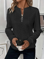 Amy | Cozy Zip-Front Knit Sweater