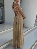 Effortless Draped Braids Maxi Dress Cover-Up