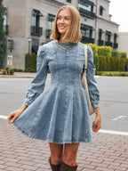 Denim Darling Mini Dress — Effortlessly Chic & Playful