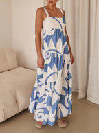 Captivating Geometric Print Maxi Dress