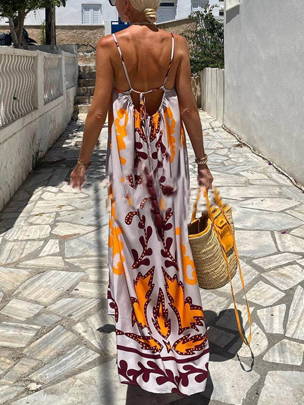 Boho Ethnic-Print Cami Maxi Dress - Relaxed Fit