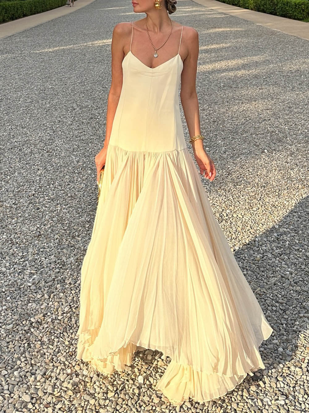 Strappy Drop-Waist Dress with Asymmetrical Hem