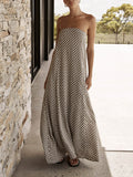 Bohemian Diamond-Print Maxi Dress - Flowy Boho-Chic Style