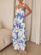 Captivating Geometric Print Maxi Dress