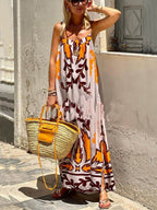 Boho Ethnic-Print Cami Maxi Dress - Relaxed Fit