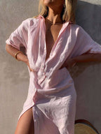 Concept Minimalist Maxi Shirt Dress – Effortless Chic