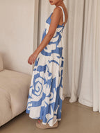 Captivating Geometric Print Maxi Dress