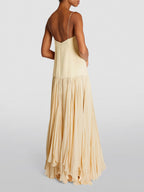 Strappy Drop-Waist Dress with Asymmetrical Hem