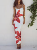 Unforgettable Abstract Floral-Print Maxi Dress