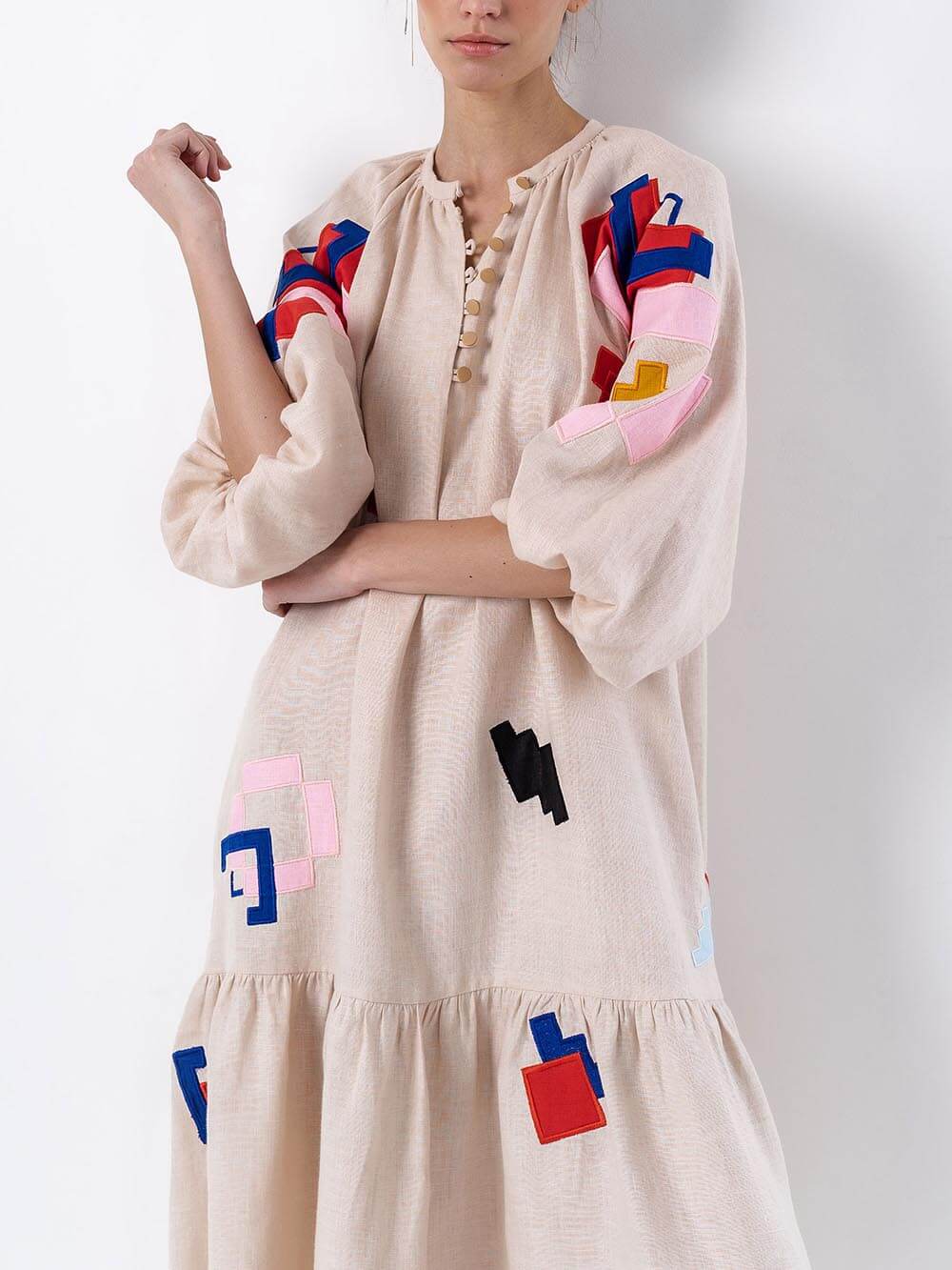One-of-a-Kind Ethnic-Print Lightweight Maxi Dress