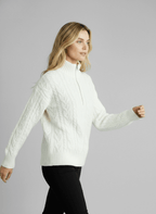 Amy Zip-Up Knit Sweater