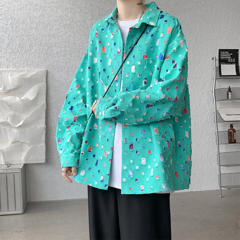 Mosaic Heavy-Duty Buttoned Jacket