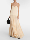 Strappy Drop-Waist Dress with Asymmetrical Hem