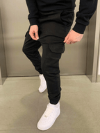 Olympus Black Cargo Jogger Pants