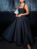 Chic Off-Shoulder Strapless Maxi Dress - Elegant Sleeveless Style