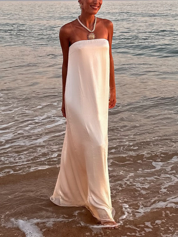 Luxurious Satin Maxi Evening Gown – Elegant, Flattering Maxi Dress for Formal Occasions