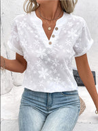 Liana Floral Draped Blouse with a Flowing Silhouette