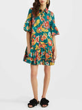 Grace Floral Print Mini Dress with Unique Flora Design
