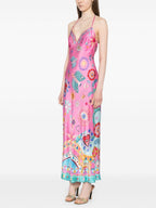 Chic Chain-Detail Slip Midi Dress
