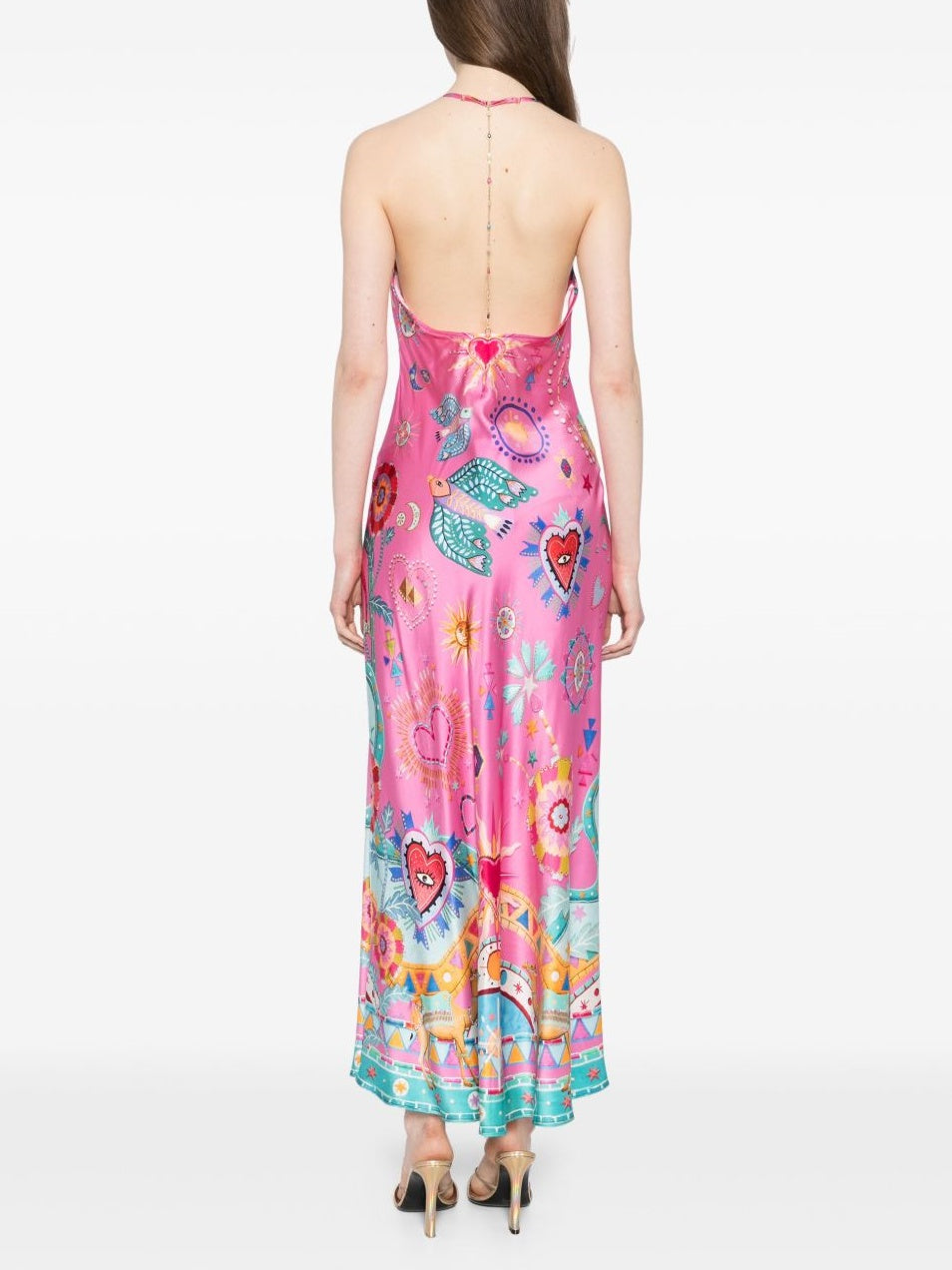 Chic Chain-Detail Slip Midi Dress