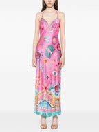 Chic Chain-Detail Slip Midi Dress