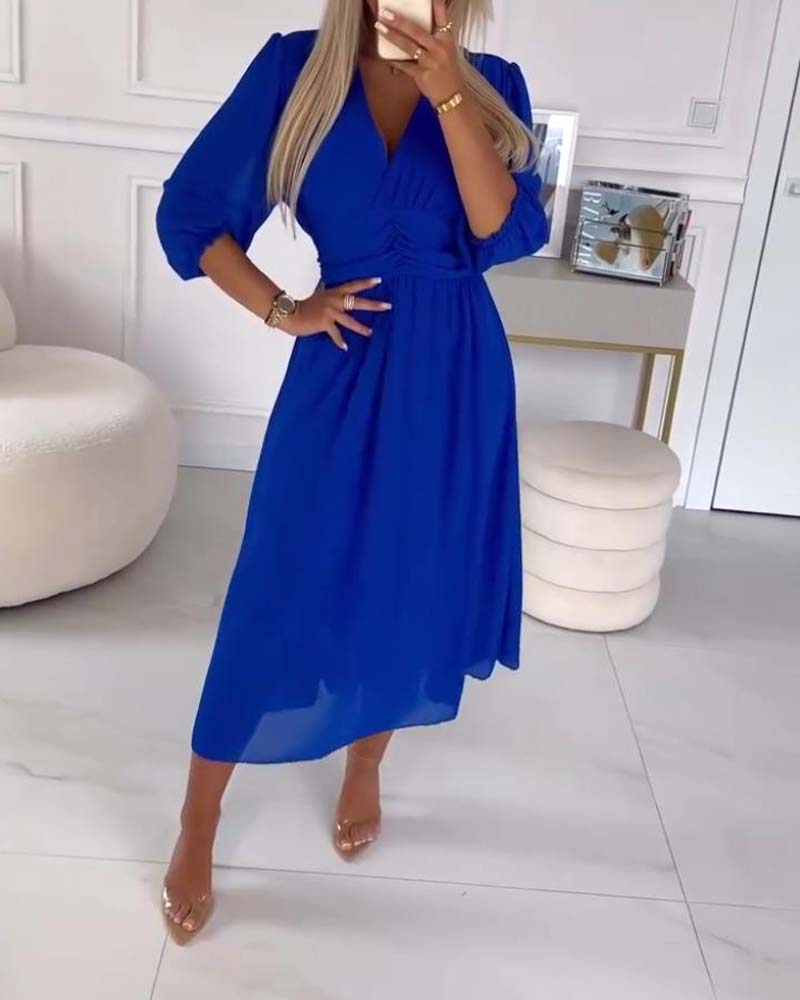 Mira Waist-Cinched Midi Dress