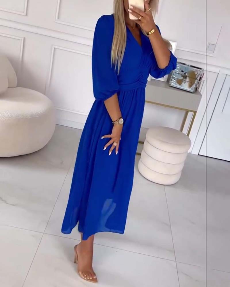 Mira Waist-Cinched Midi Dress