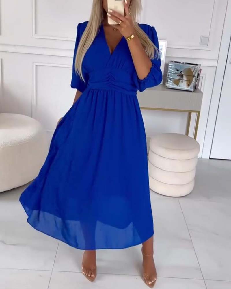 Mira Waist-Cinched Midi Dress