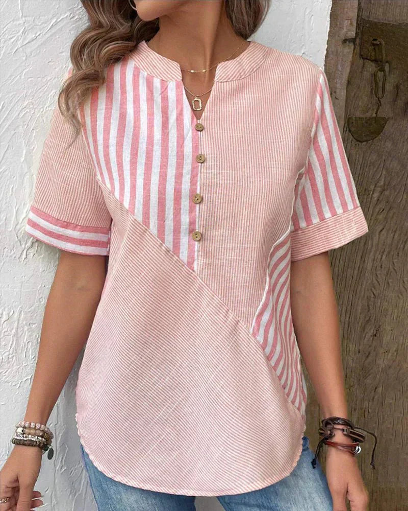 Anya Striped Blouse - Effortless Everyday Style