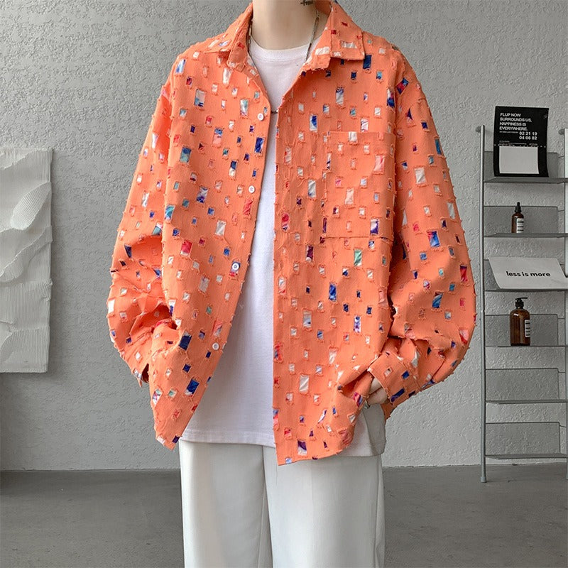Mosaic Heavy-Duty Buttoned Jacket