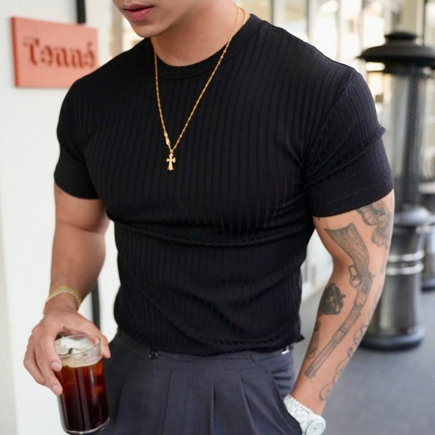 Milan Fitted Tee - Sleek, Slim-Fit T-Shirt