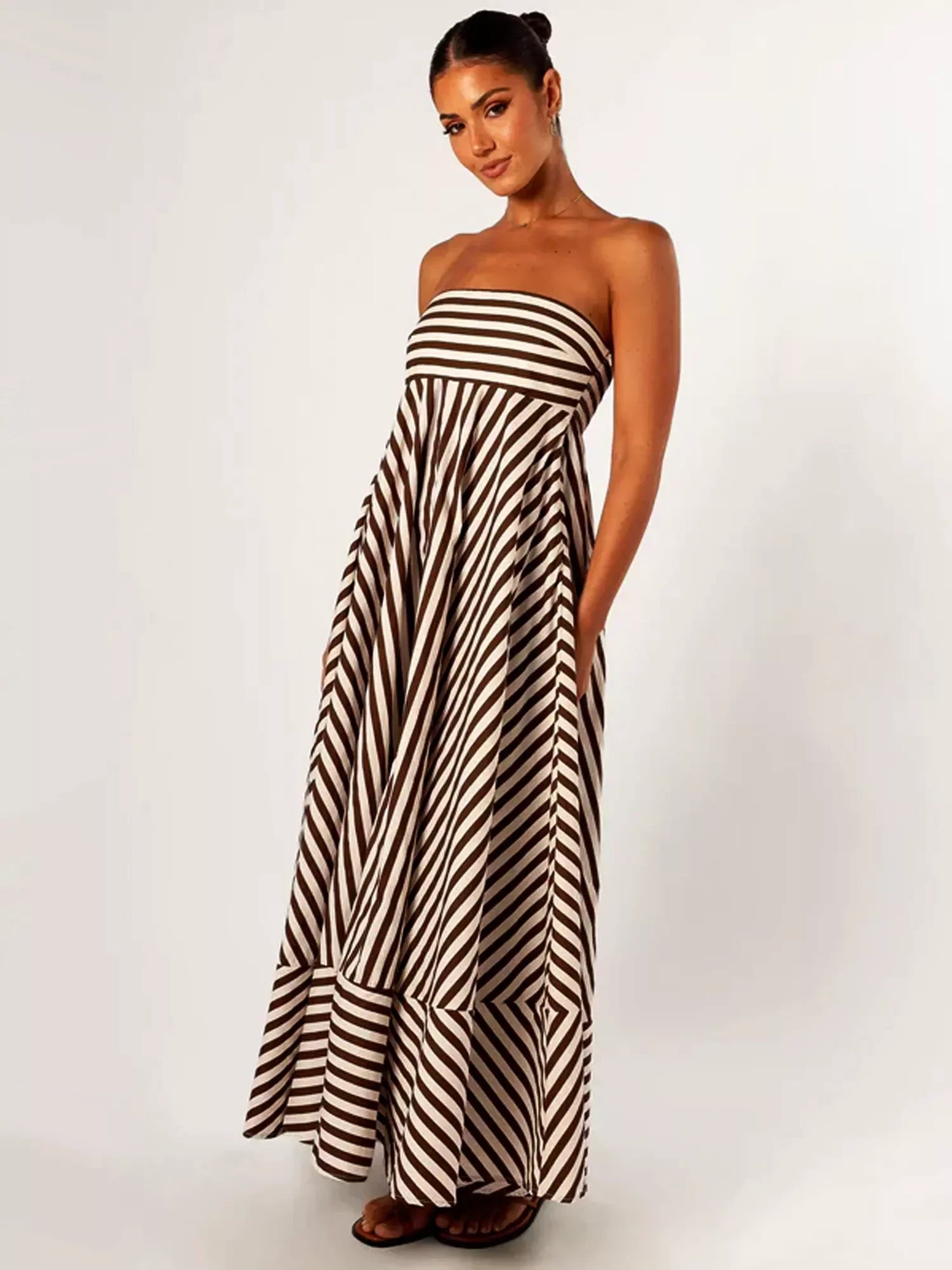 Enchanting Midnight Ruched Maxi Dress