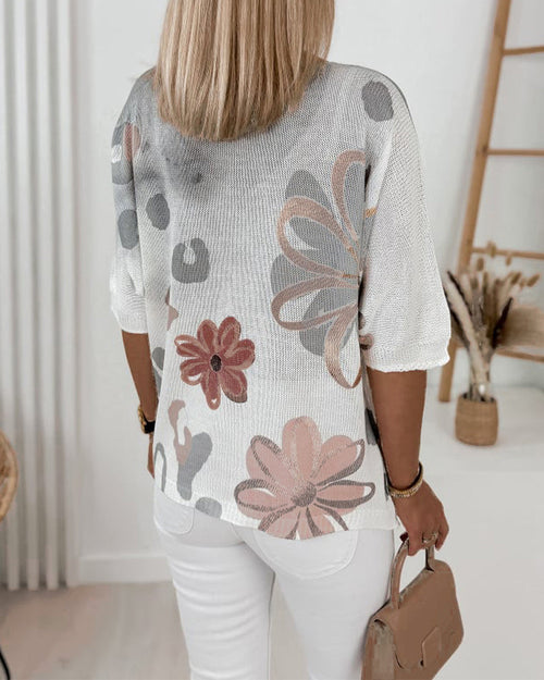 Claire Floral Knit Top