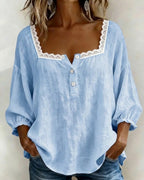 Eliza Lace Square Neck Blouse