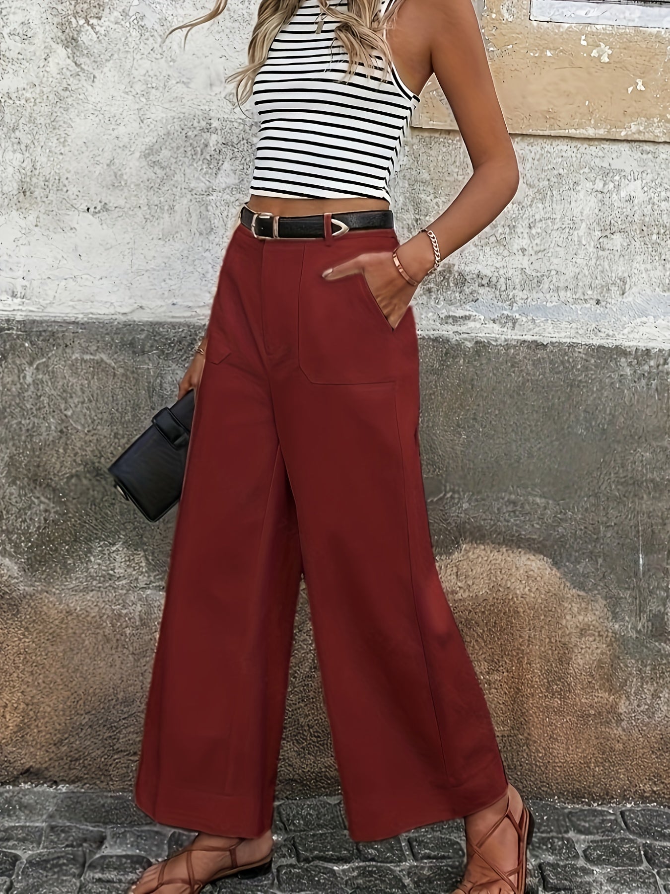 Mara High-Waisted Relaxed-Fit Trousers for Effortless Style