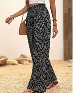 LUCIA POLKA DOT STRAIGHT-LEG TROUSERS