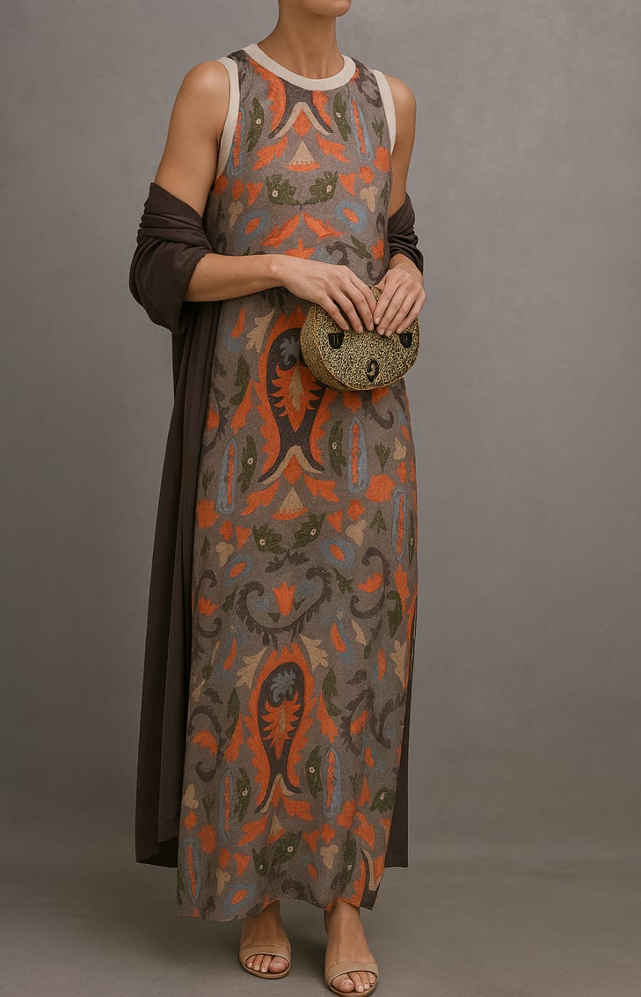 Clara Maxi Dress & Stole Set