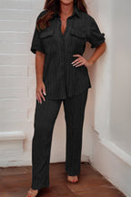 Camille Pleated Lounge Set - Effortless Comfort & Style