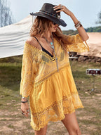 Effortless Loose Lace Beach Cover-Up Dress for Bikini Vacations