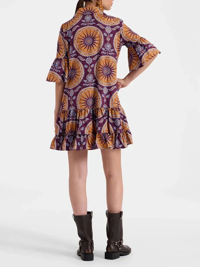 Chic Dropped-Waist Tiered Mini Dress