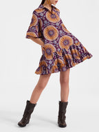 Chic Dropped-Waist Tiered Mini Dress