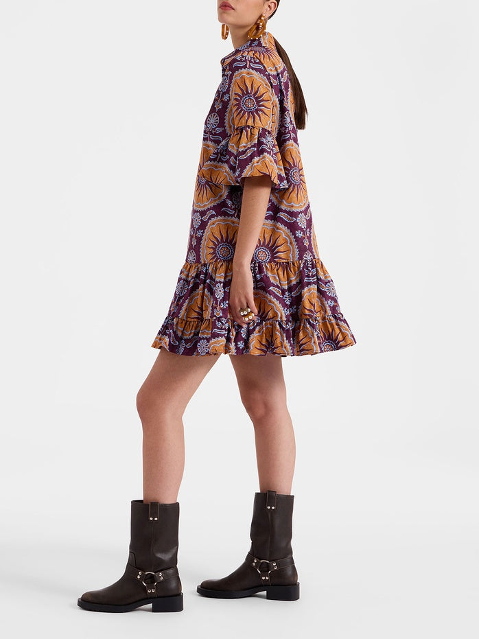 Chic Dropped-Waist Tiered Mini Dress