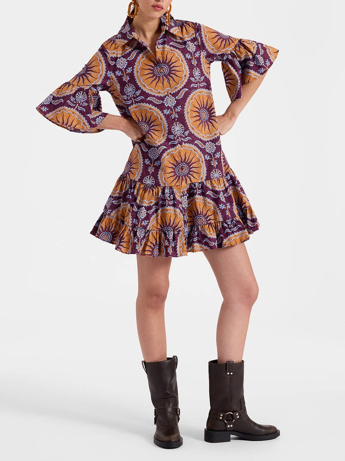 Chic Dropped-Waist Tiered Mini Dress