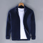 Ravello Ribbed Zip-Front Cardigan